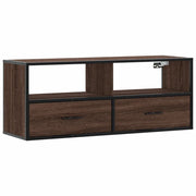 Mobile TV | Armadietto TV | Mobile Porta TV Rovere Marrone 100x31x39,5 cm in Truciolato e Metallo