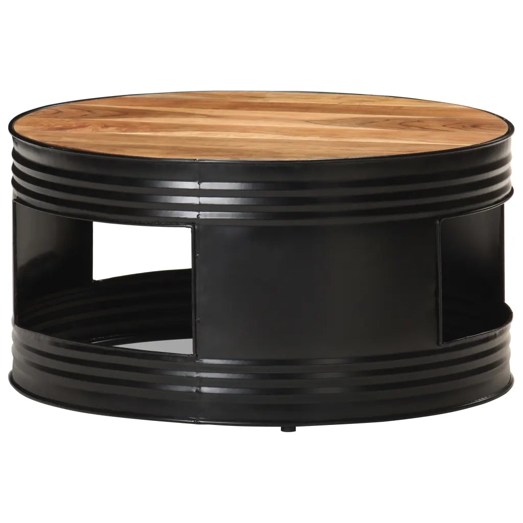 Tavolino da CaffÃ¨ Nero 68x68x36 cm in Massello di Acacia cod mxl 57228