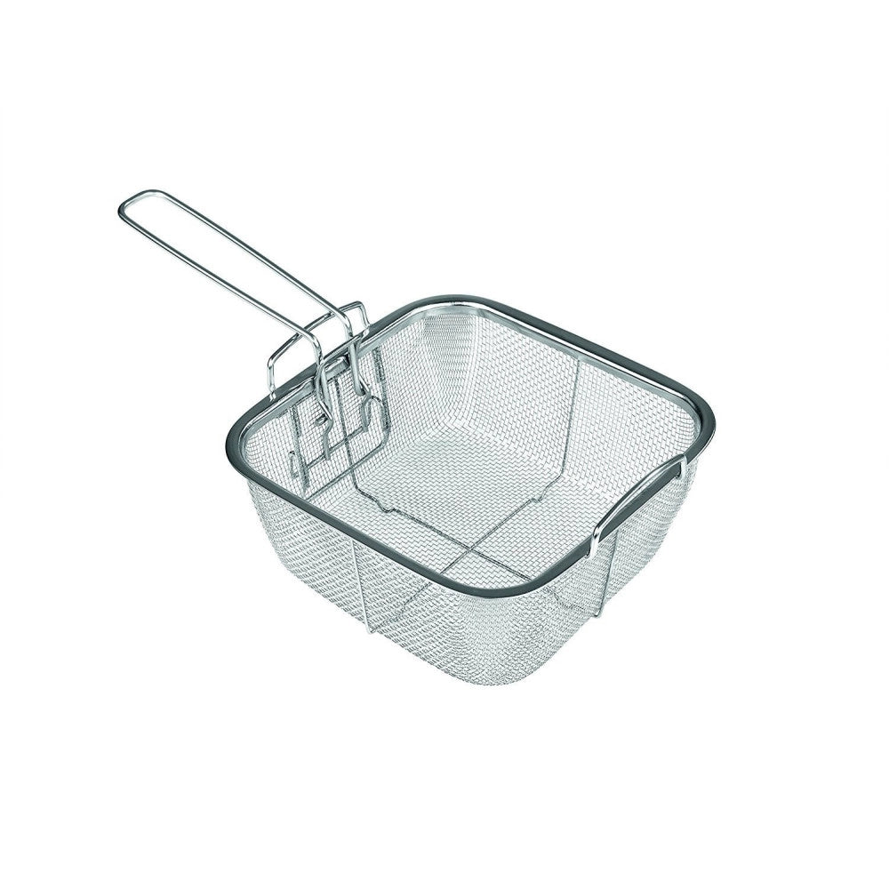 Trade Shop - Pentola Quadrata 4 In 1 Casseruola Da Forno E Friggitrice Con Coperchio In Vetro -