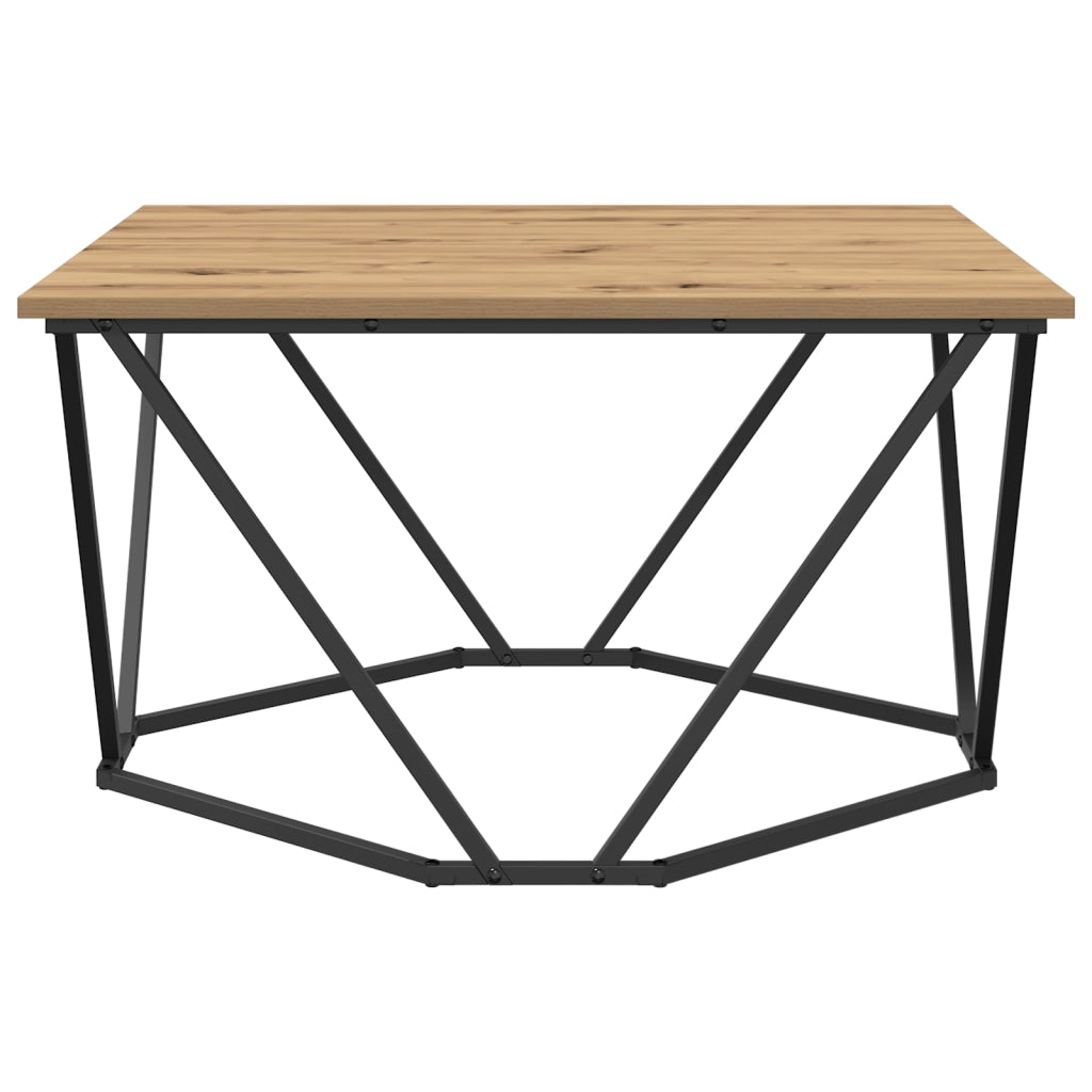 Tavolino da caffÃ¨ Rovere artigianale 80x80x45 cm Legno ingegnerizzato
