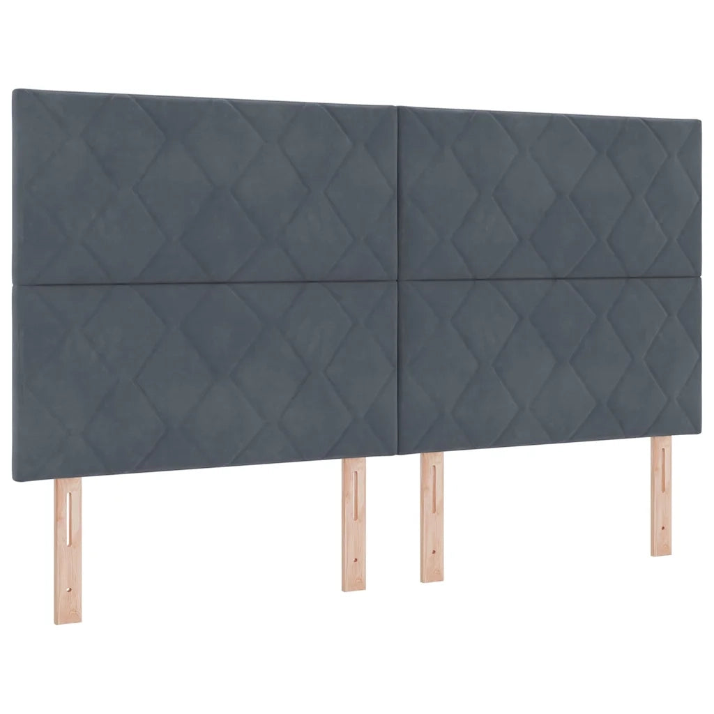 Testiera Grigio scuro 180 cm Velluto 3337946