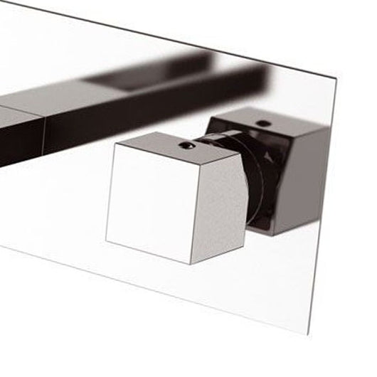 Miscelatore made in italy ad incasso per lavabo, design quadro - serie cube waterfall