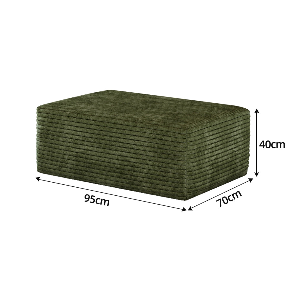 POUF 100 x 21,5 x 21,5 cm Verde in tessuto