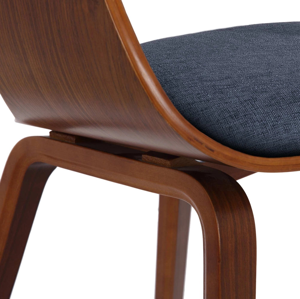Sedia Kingston in Tessuto Noce/blu chiaro