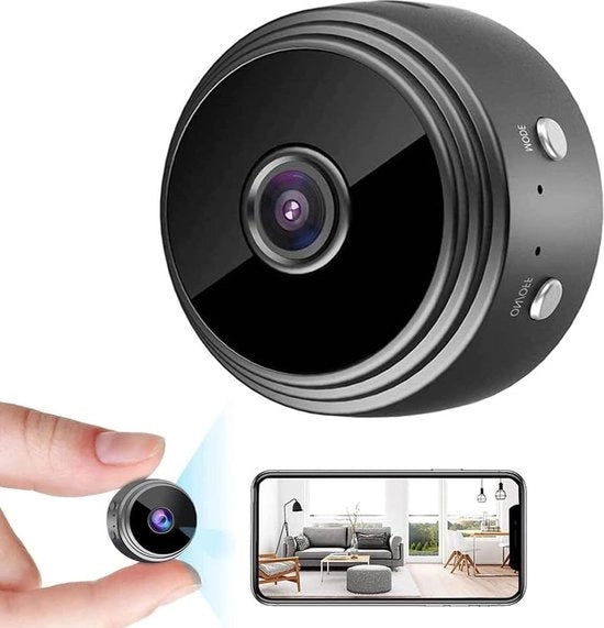Camera di sorveglianza nascosta con minicamera 1080p Full HD con audio e video - babyfoon di sicurezza con telecamera per la protezione domestica - telecamera di sorveglianza con visione notturna 

specifiche tecniche: 
1080p Full HD 
con audio e video