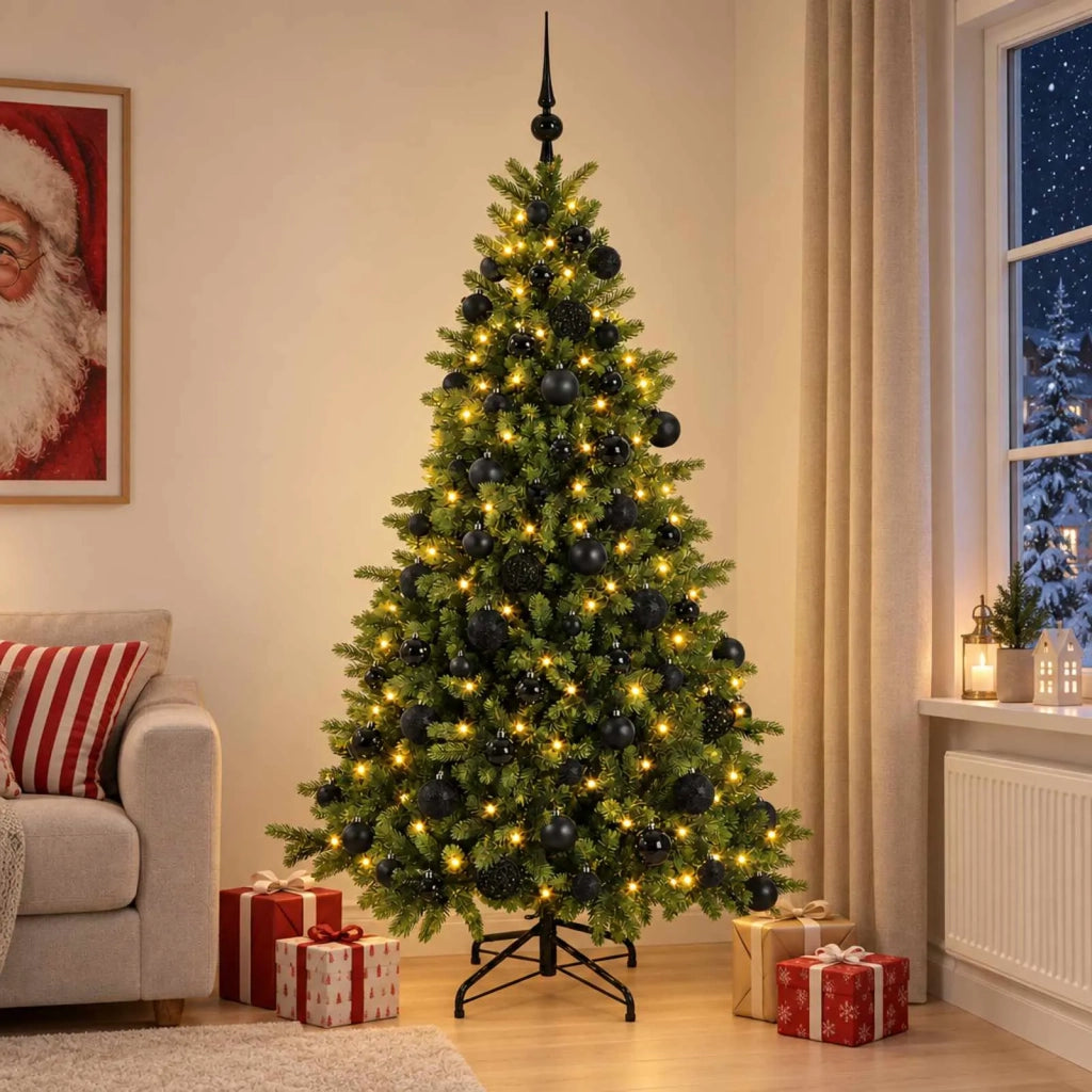 Albero di Natale artificiale con palline 180 cm 300 LED 3466433