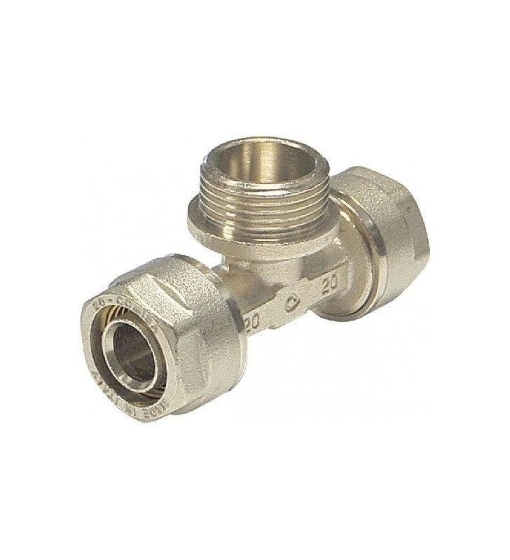 Raccordo a tee maschio diam.1/2x20 per multistrato