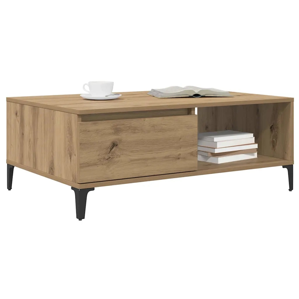 Tavolino da salotto rovere artigianale 90 x 60 x 35 cm 875117