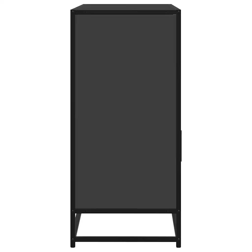 Credenza Nera 100x35x76 cm in Legno Multistrato 849029