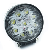 Trade Shop - Faro Supplementare Profondita' Auto Fuoristrada 12v Tondo 9 Led 27w 6000k Ip68 -