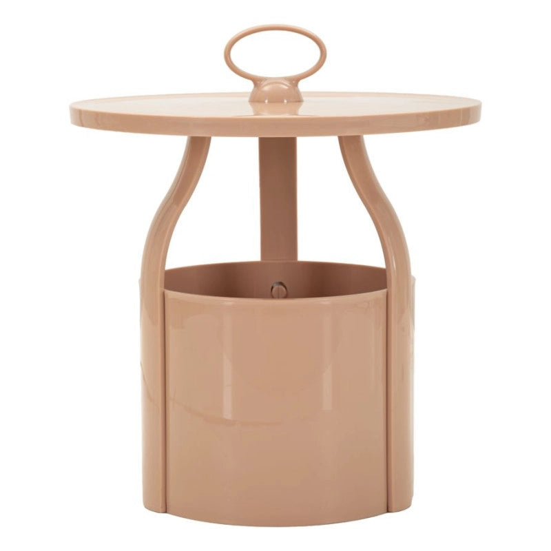 Tavolinetto Porta Giornali Iris Rosa cm ø 44x43