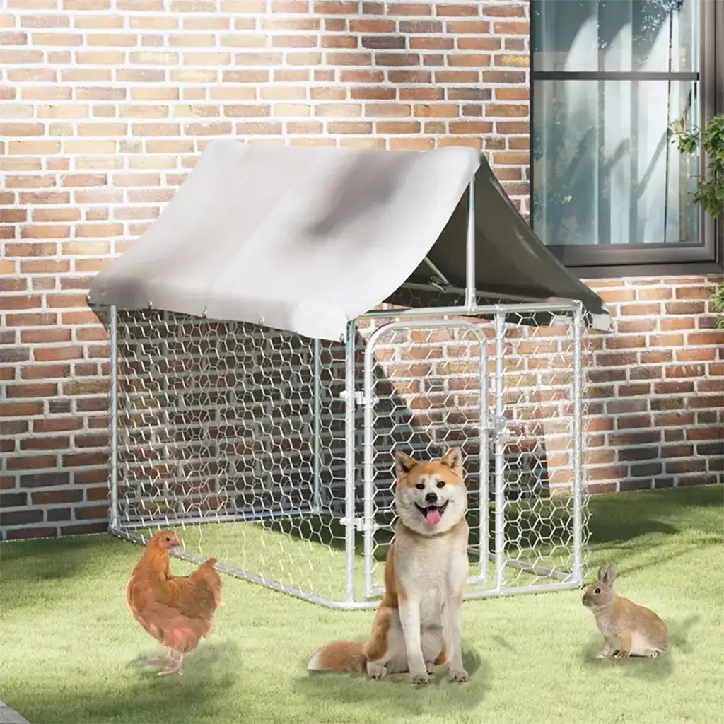 Gabbia per Cani da Esterno con Tetto 200x100x150 cm 171496