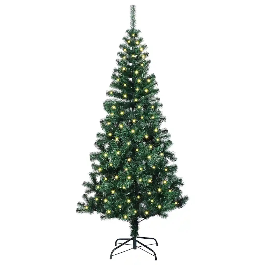 Albero di Natale | Decorazioni natalizie artificiale con luci integrate Verde 150 cm