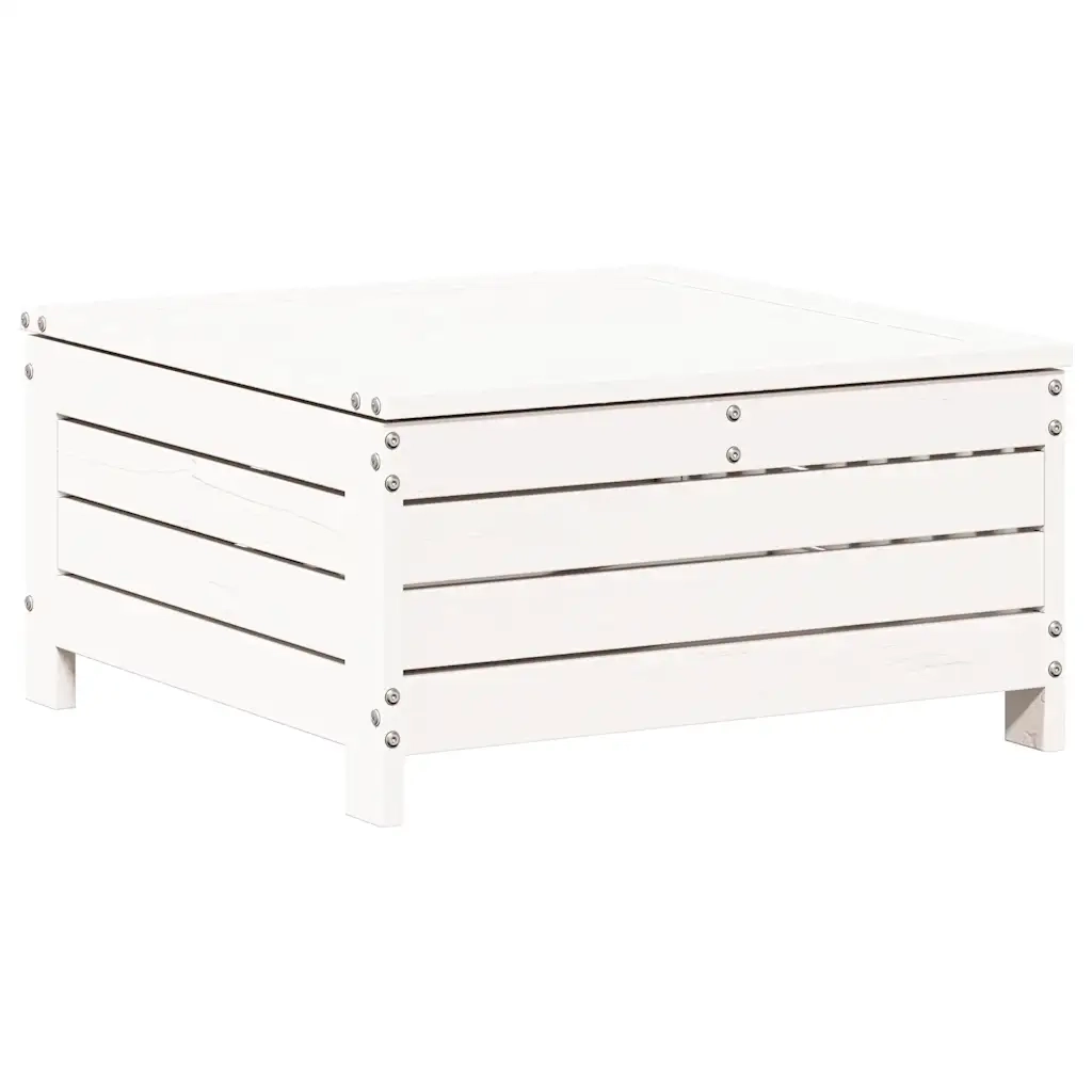 Set Salotto da Giardino 7 pz Bianco in Legno Massello di Pino 3250617