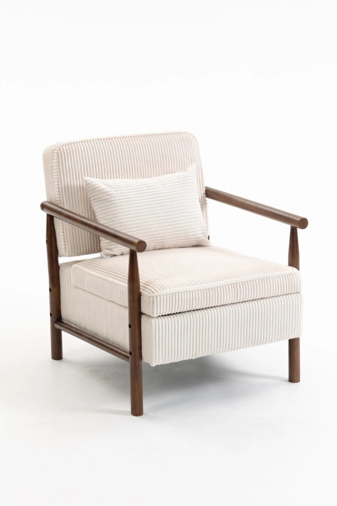 Poltrona Relax con Struttura in Legno e Cuscino Lombare ¨C Xylo ¨C Tessuto