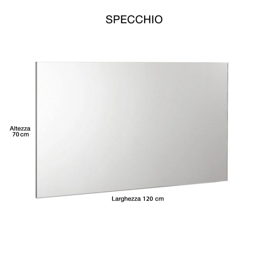 Mobile da Bagno Sospeso 120cm Mazzoni Maiorca Light Doppia Vasca Noce Chiaro Frassinato