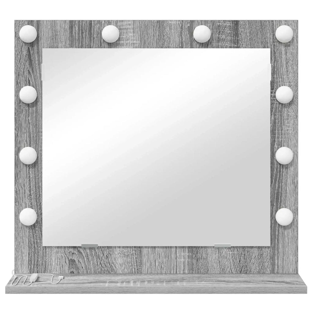 Specchio da Vanità Grigio Sonoma 60 x 55 x 18 cm Rettangolare 868290
