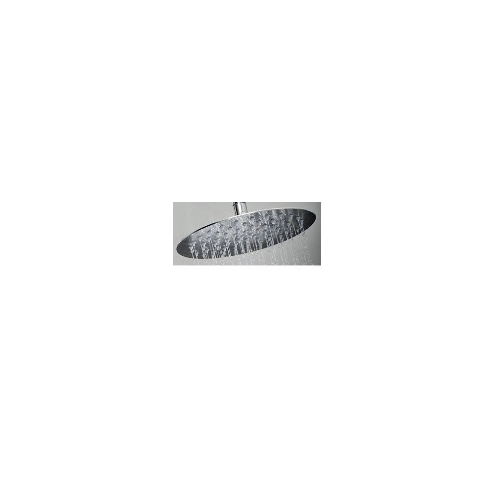Trade Shop - Soffione Doccia Rotondo Tondo 20 Cm Bagno Effetto Pioggia Sottile Cromato Shower -