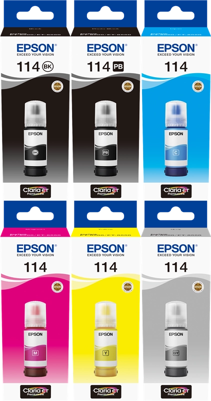 ORIGINAL Epson Multipack nero / Nero (Foto) / ciano / magenta / giallo / Grigio T07B MCVP 114 ~13800 Seiten