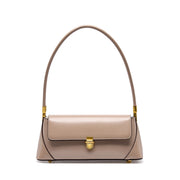 Borsa a mano da donna in vera pelle, colore rosa.