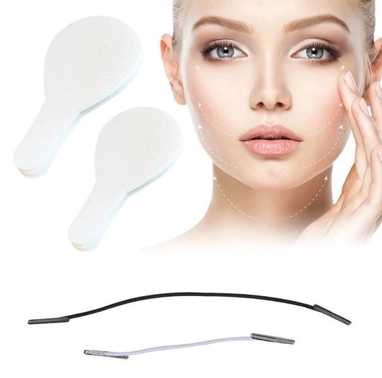 Striscia per viso inespirabile 60 pezzi - Lifting viso - Strumento per trucco - Anti-invecchiamento - Per donne - Facelift