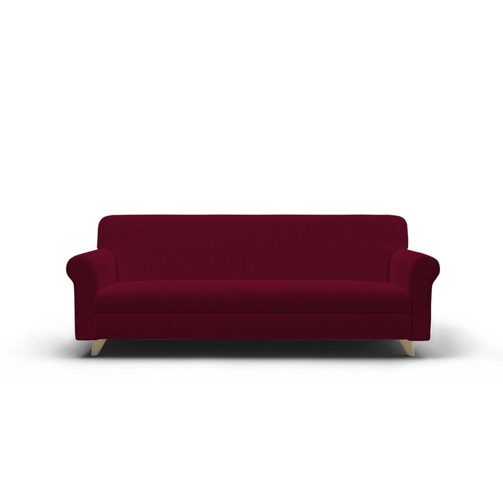 Copridivano Elasticizzato 3 Posti in Poliestere Iris Bordeaux