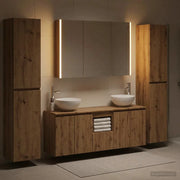 Set di mobili per il bagno 6 pcs Rovere Artigianale 3407222