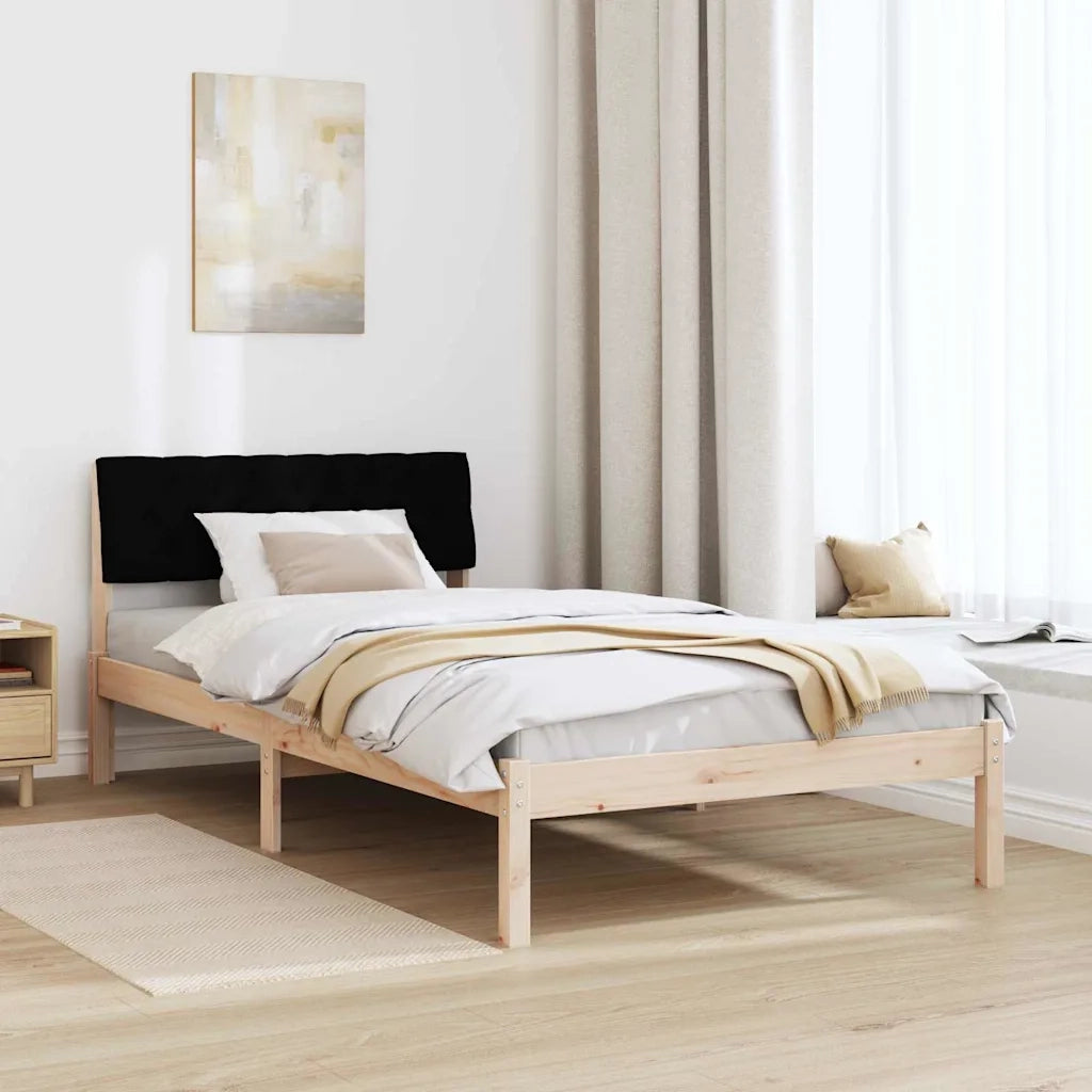Letto singolo | Letto per adulti | Struttura del Letto con testiera Marrone e nero 100 x 200 cm