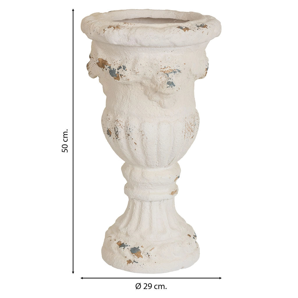 Vaso in magnesio bianco 29x29x50h