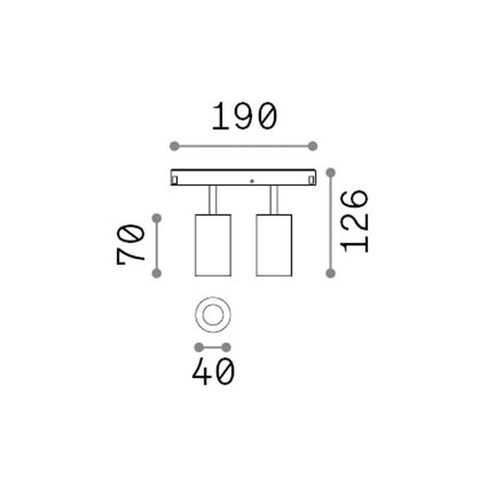 Proiettore Regolabile On-Off Ego Alluminio Ottone 2 Luci Led 16W 3000K
