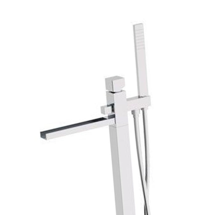 Miscelatore ideale per vasche da pavimento con bocca a cascata. design italiano unico ed elegante