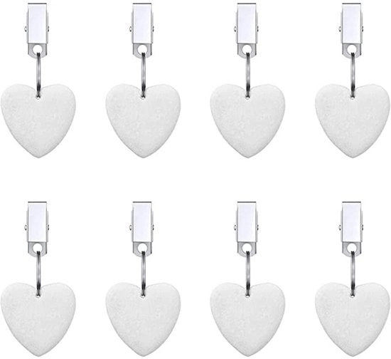 Sostegni per tovagliato 8 pezzi - Sostegni per tovagliato a forma di cuore - Acciaio inossidabile - Marmo naturale - Impermeabile
