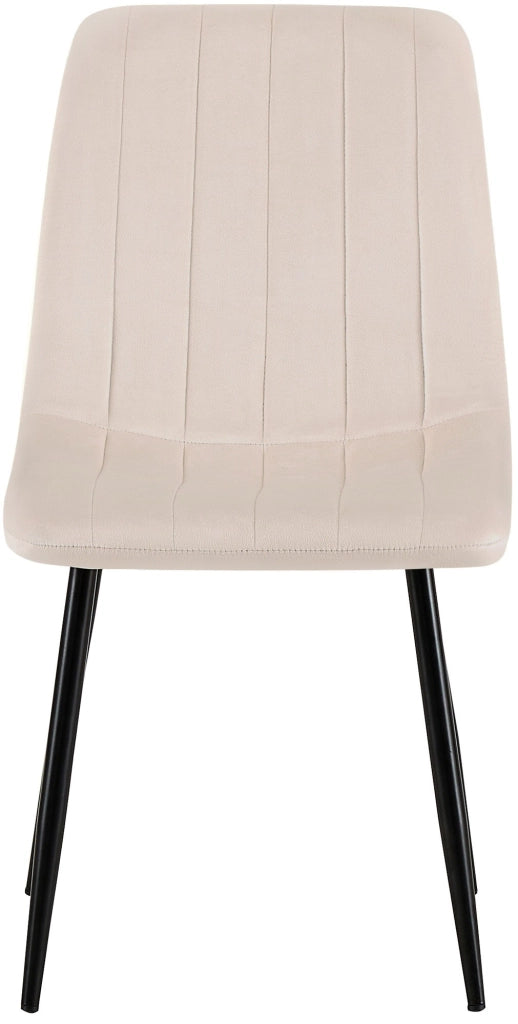 Set di 4 sedie Dijon crema,Velluto
