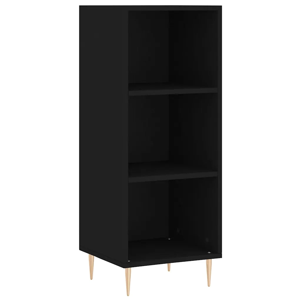 Credenza-Buffet-Armadio da cucina Nera 34,5x32,5x90 cm in Legno Multistrato 849527