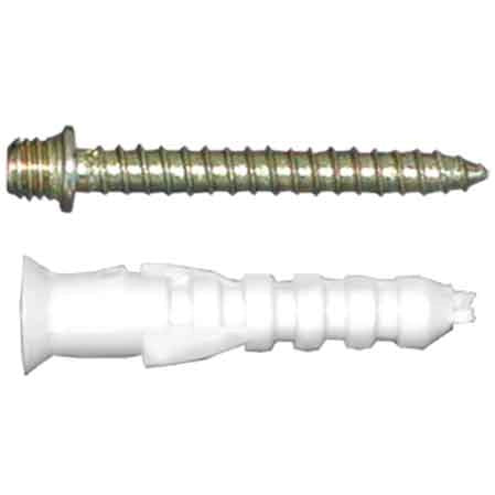 VITE E TASSELLO PER COLLARE LEGGERO M6x30 - 100 pezzi