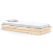 Letto singolo | Letto per adulti | Giroletto in Legno Massello 90x200 cm