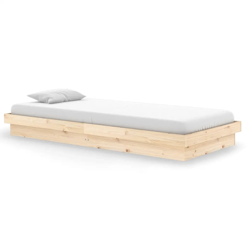 Letto singolo | Letto per adulti | Giroletto in Legno Massello 90x200 cm