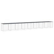 Recinto per pollaio con tetto 803 x 98 x 90 cm in acciaio zincato antracite 02_0043977
