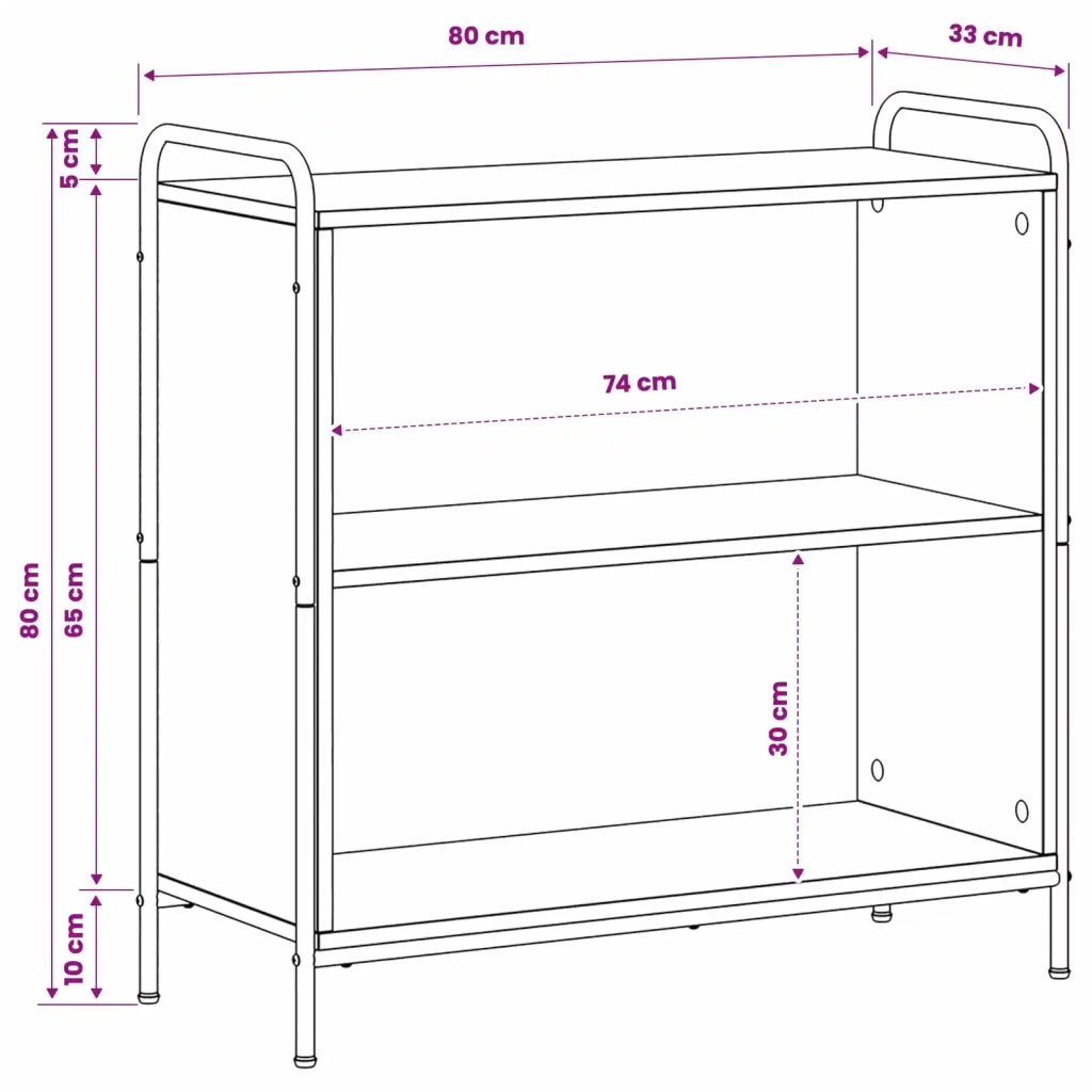 Armadio per Libri 80 x 33 x 80 cm Legno ingegnerizzato 8013901