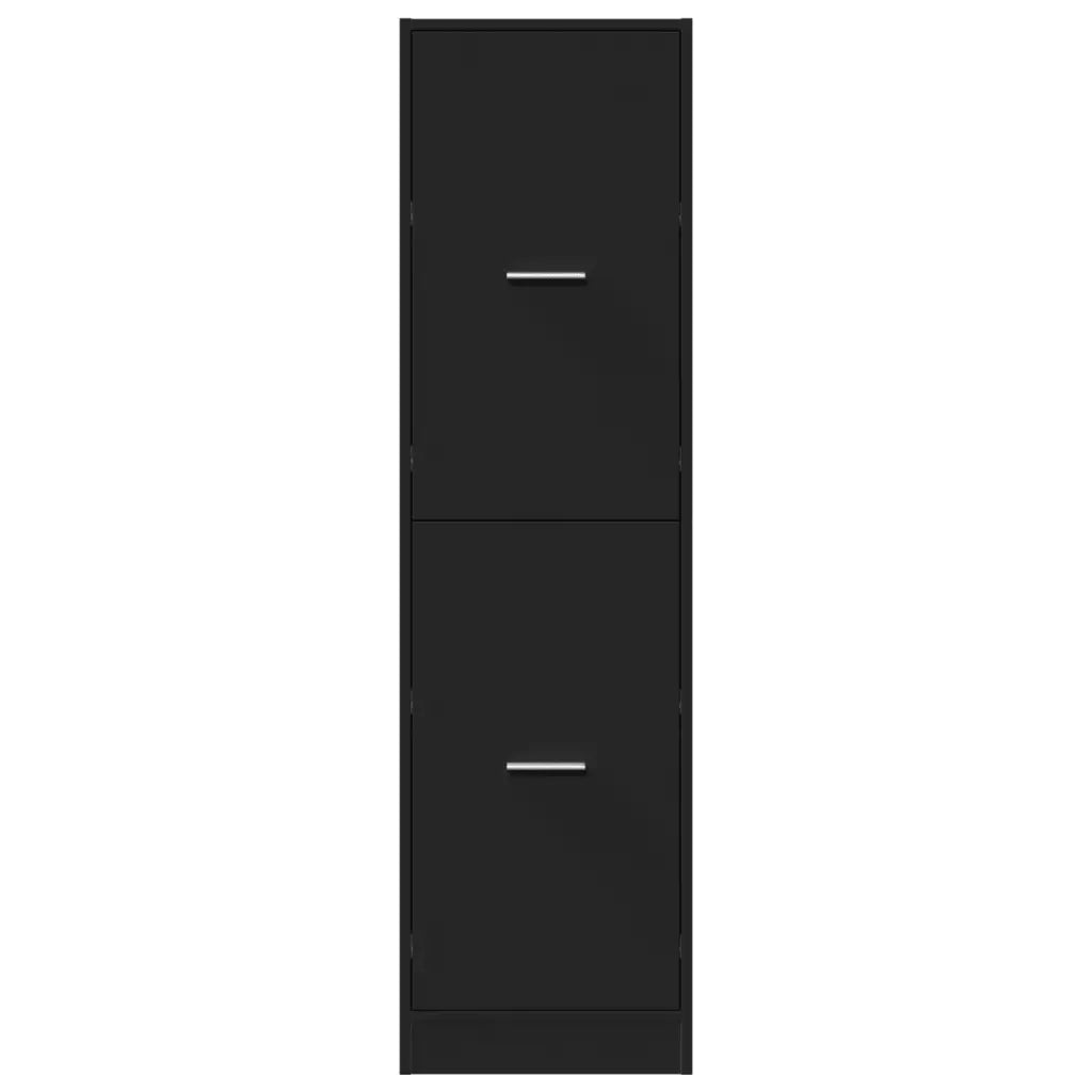 Armadietto da Farmacia Nero 40x41x144,5 cm in Truciolato 3309637