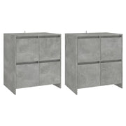 Credenze 2 pz | Madia | Buffet da pranzo | Armadio da pranzo Grigio Cemento 70x41x75 cm in Legno Multistrato