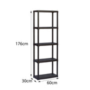 Scaffale a 3 ripiani in Aurelian, Scaffalatura multiuso per interno o esterno, 100% Made in Italy, cm 60x30h176, colore Antracite