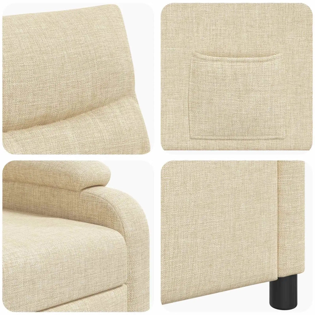 Divano Sedia-Poltrona reclinabile Crema Tessuto 122000