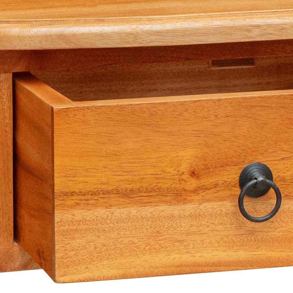 Tavolo Consolle | Tavolo d'Ingresso con cassetto Naturale 50,5 x 30 x 75,5 cm