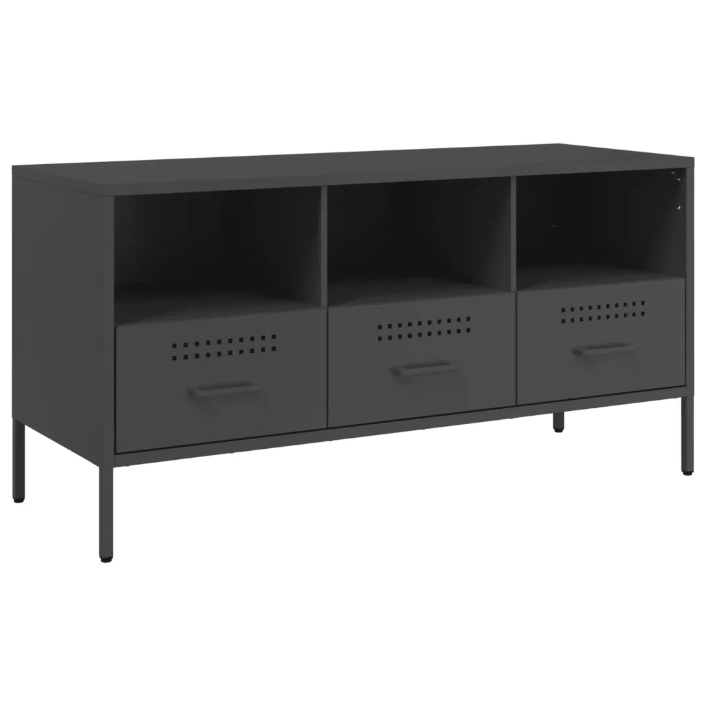 vidaXL Mobile TV Nero 100,5x39x50,5 cm in Acciaio