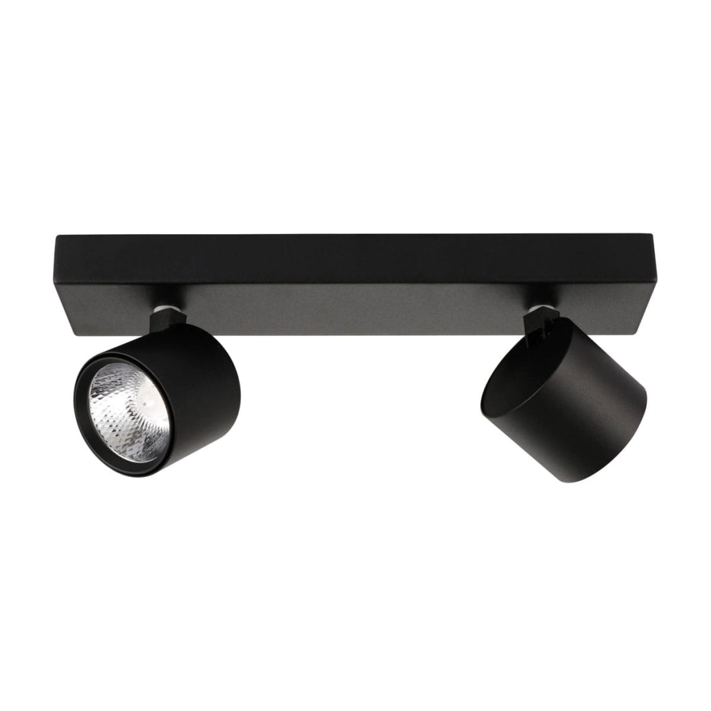 Italux Boniva plafoniera LED 2 luci nera orientabile