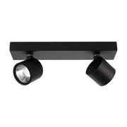 Italux Boniva plafoniera LED 2 luci nera orientabile