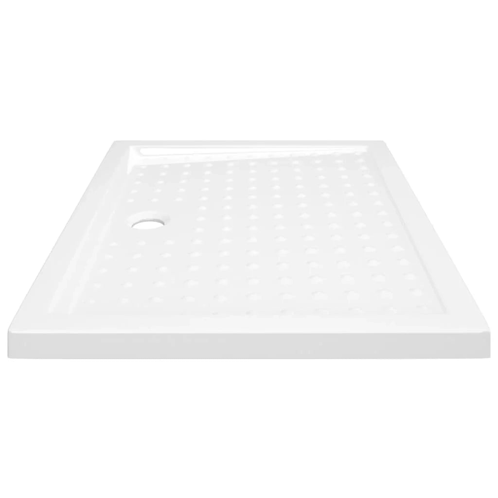 Piatto doccia con bordi rialzati base doccia bagno casa interno antiruggine resistente all'umidità 90x70x4 cm ABS bianco 02_0001940