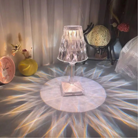 LAMPADA DA TAVOLO CLEAR CRYSTAL RICARICABILE USB