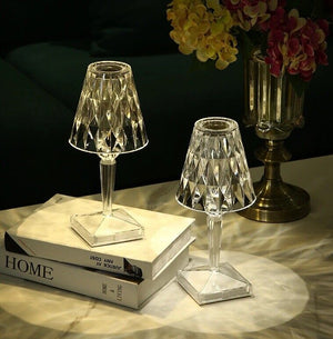LAMPADA DA TAVOLO CLEAR CRYSTAL RICARICABILE USB